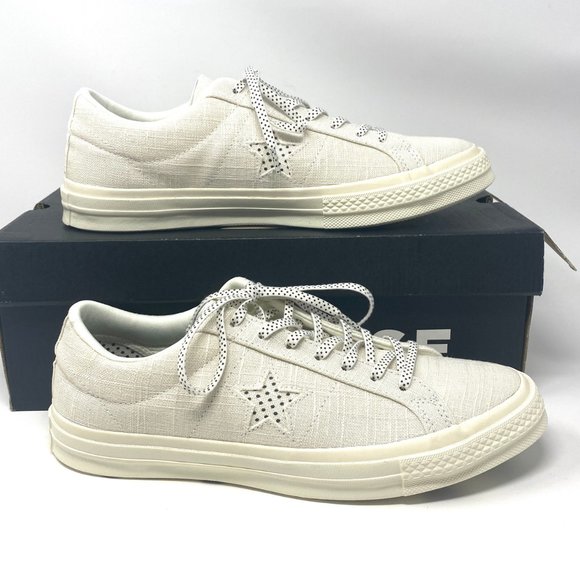 Converse 🔥SALE!🔥160622C One Star OX White Black Egret Canvas Sneaker Mens Size - Picture 8 of 10